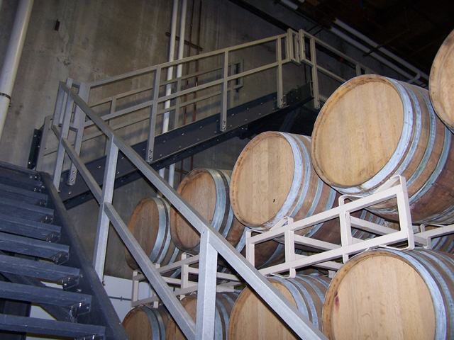 G R P railing in a Winery 
