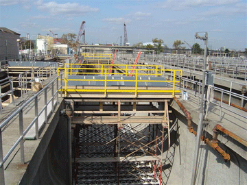 Barandilla y Pasamanos Anticorrosivos de F R P en Planta de Tratamiento de Aguas Residuales, P R F V, G P R